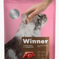 Hayat P Winner сухой корм для стерилизованных кошек 190гр говядина