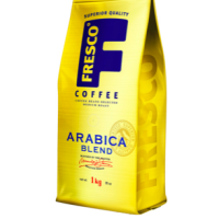 Кофе зерновой FRESCO Arabica Blend натуральный средняя обжарка, 1кг, Россия, 1000 г