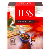 Чай черный TESS Pleasure с добавками, 100пак, Россия, 100 пак