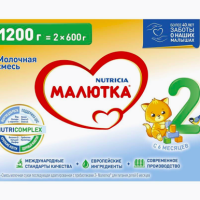 Малютка Молочная смесь Малютка 2 для детей с 6 мес., 1200г