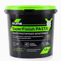 GLIMS Шпатлевка SuperFinish PASTA, готовая, белая, 4.5 кг