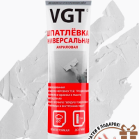 VGT Шпатлевка акриловая для стен, влагостойкая, готовая, 0.33 кг